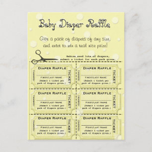 Baby Diaper Raffle Tickets Postcard