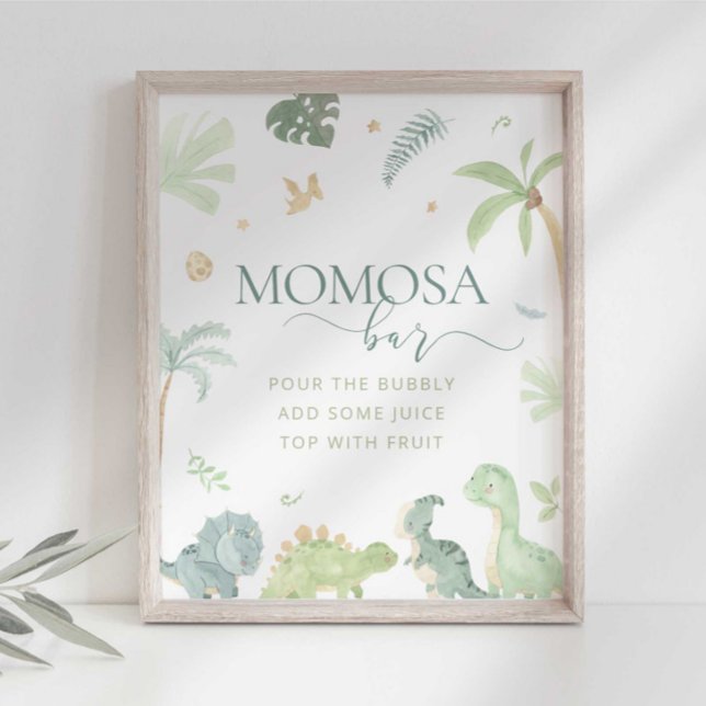 Baby Dino Baby Shower Momosa Bar Sign (Creator Uploaded)