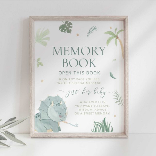 Baby Dino Memory Book Sign (Creator Uploaded)