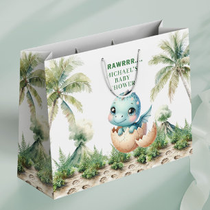Baby Dino Shower Gift Bag Cute Hatching Soon