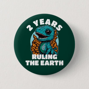 Baby Dinosaur 2 Years Old Birthday 6 Cm Round Badge
