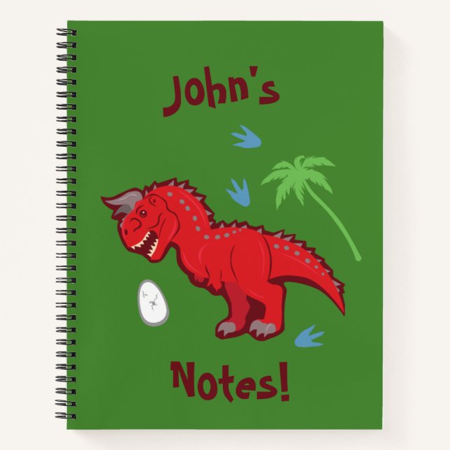 Baby Dinosaur Carnotaurus Notebook (Front)