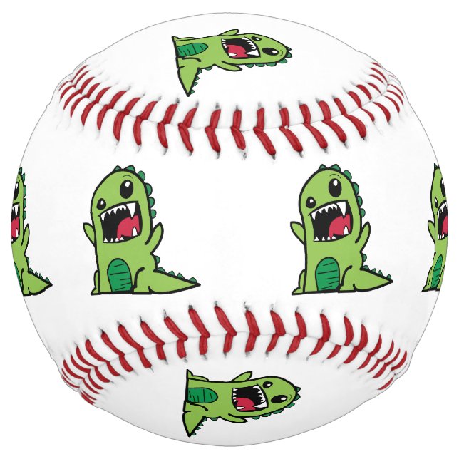 Baby dinosaur cartoon softball (Front)