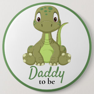 Baby Dinosaur Daddy Baby Shower  Button