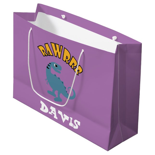Baby Dinosaur Design - Gift Bag - Large (Front Angled)