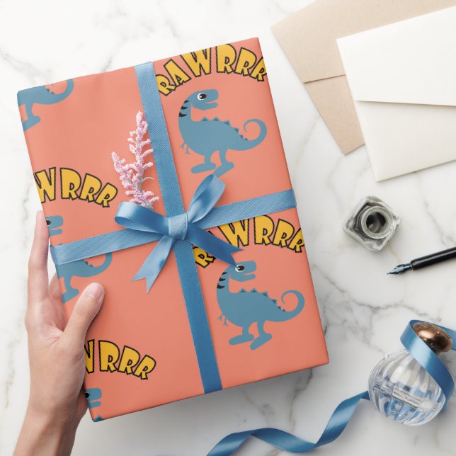Baby Dinosaur Design - Matte Wrapping Paper (Gifting)