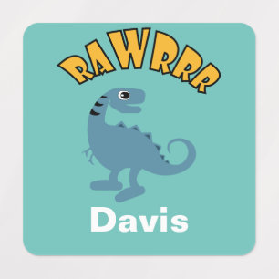 Baby Dinosaur Design - Small Square Clothing Label