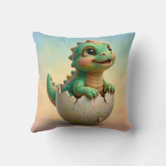 ~ BABY DINOSAUR ~ Emerging from egg ~ Cushion