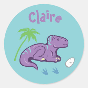 Baby Dinosaur Iguanodon Classic Round Sticker