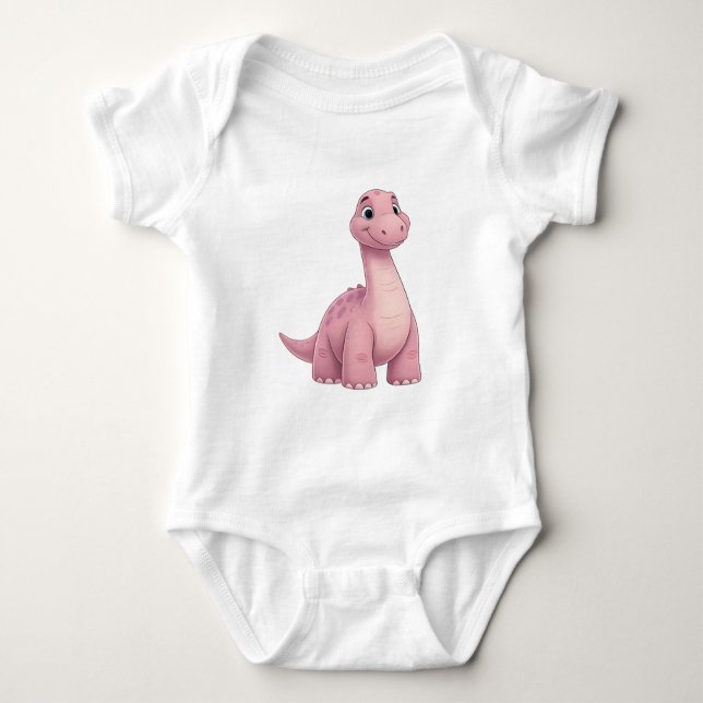 Baby Dinosaur Jersey Bodysuit - Comfort and Style  (Front)