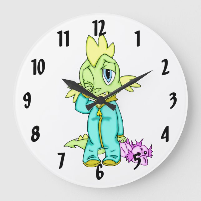 Baby Dinosaur Large Clock (Front)