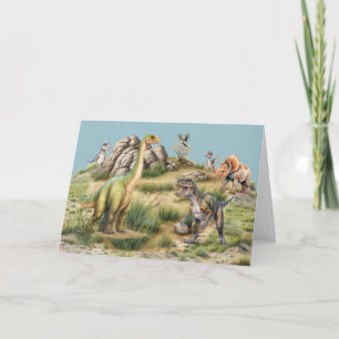 Baby Dinosaur Life-Like World Birthday Card