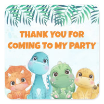 Baby Dinosaur Party Favour Stickers