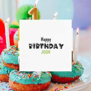 Baby Dinosaur Personalised Birthday Party Napkin