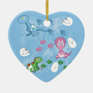 Baby Dinosaurs Ceramic Tree Decoration
