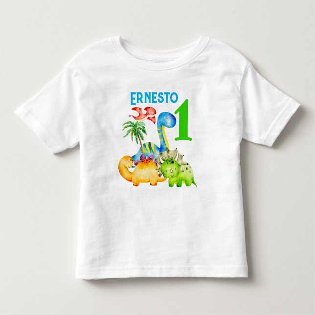 Baby dinosaurs toddler birthday party  T-Shirt (Front)