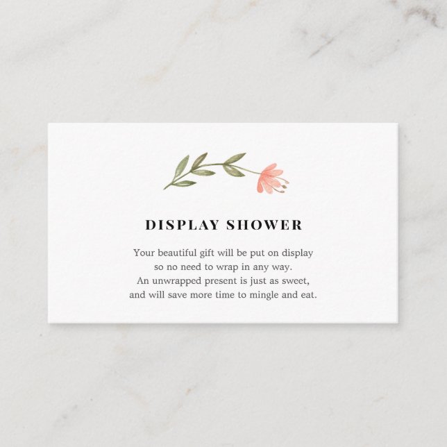 Baby Display Shower insert card (Front)