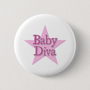 Baby Diva 6 Cm Round Badge