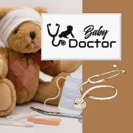 Baby Doctor Paediatrician MD Stethoscope Business Card