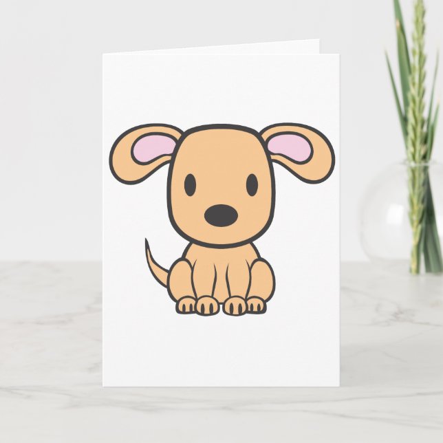 Baby Dog Cartoon Card (Front)