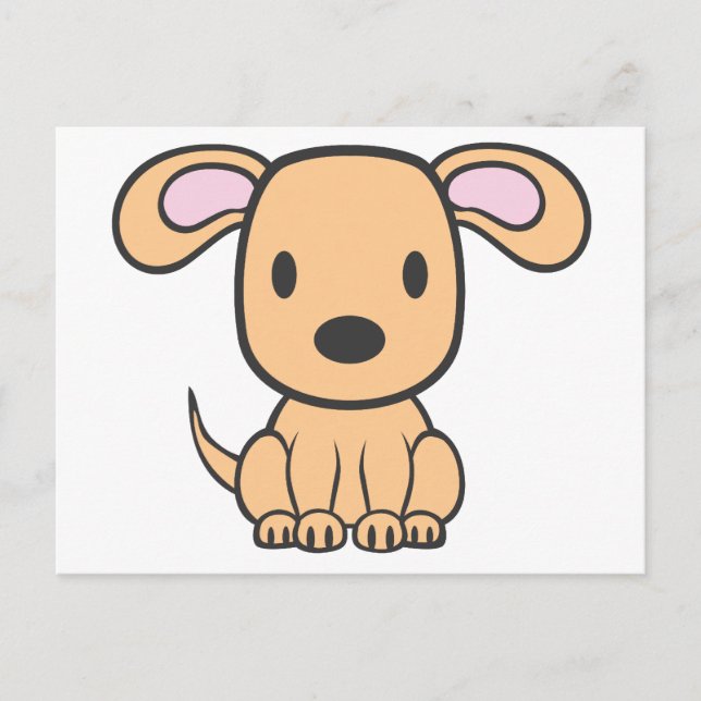 Baby Dog Cartoon Postcard (Front)