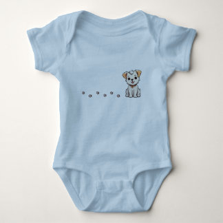 Baby dog with footprints T-Shirt Bodysuit