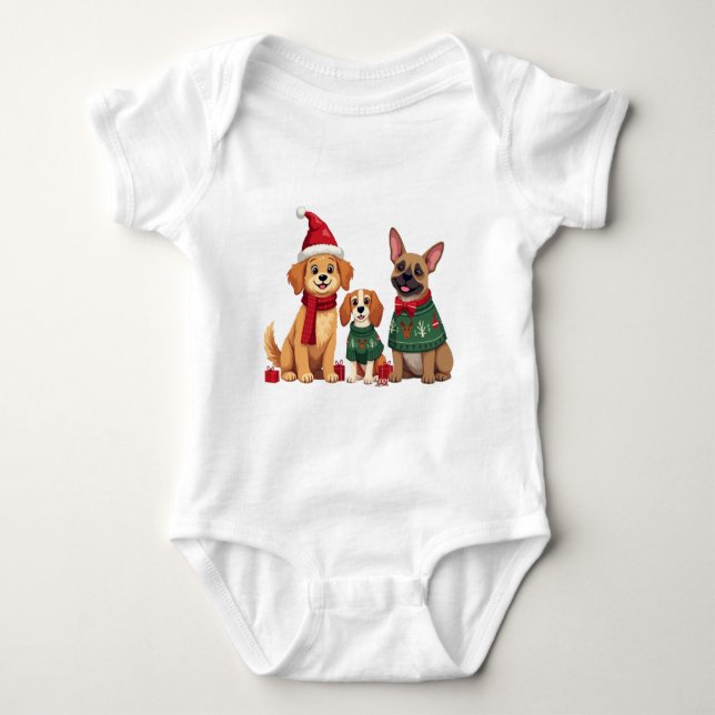 baby dogs baby bodysuit (Front)