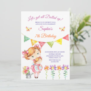 Baby Doll Party Birthday Any Age Invitation
