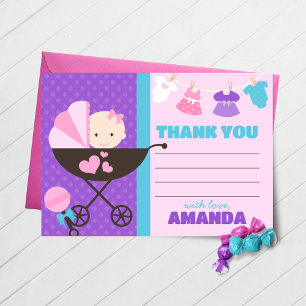 Baby Doll Thank You Cards with Envelopes