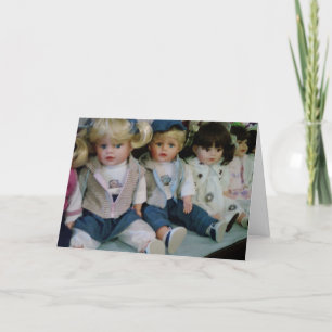 BABY DOLLS SAY ***MERRY CHRISTMAS LITTLE GIRL*** CARD