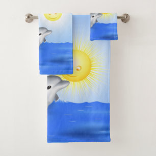 Baby Dolphin Bath Towel Set
