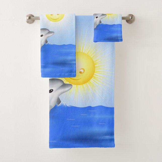 Baby Dolphin Bath Towel Set (Insitu)