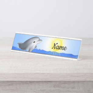 Baby Dolphin Desk Name Plate