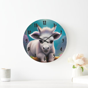 Baby Donkey Large Clock