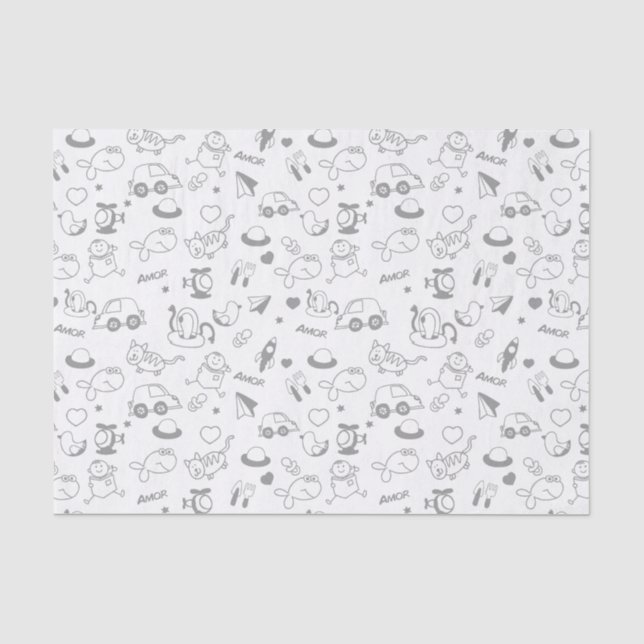 Baby Doodles Tissue Paper (Front)