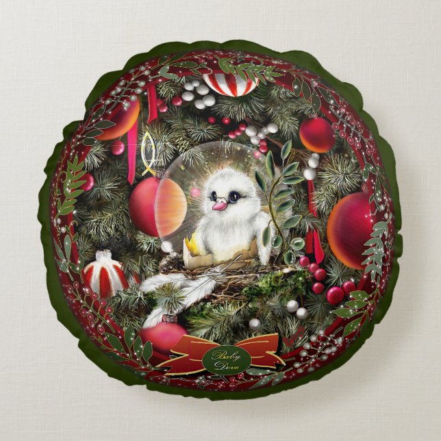 Baby Dove Round Cushion (Front)