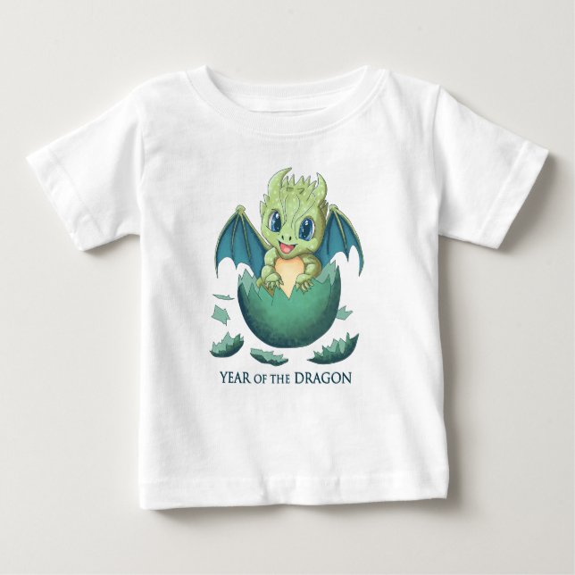 Baby Dragon, 2024 Year of the Dragon, Anime Kawaii T-Shirt (Front)