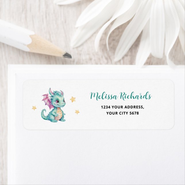 Baby Dragon Address Return Address Label (Insitu)
