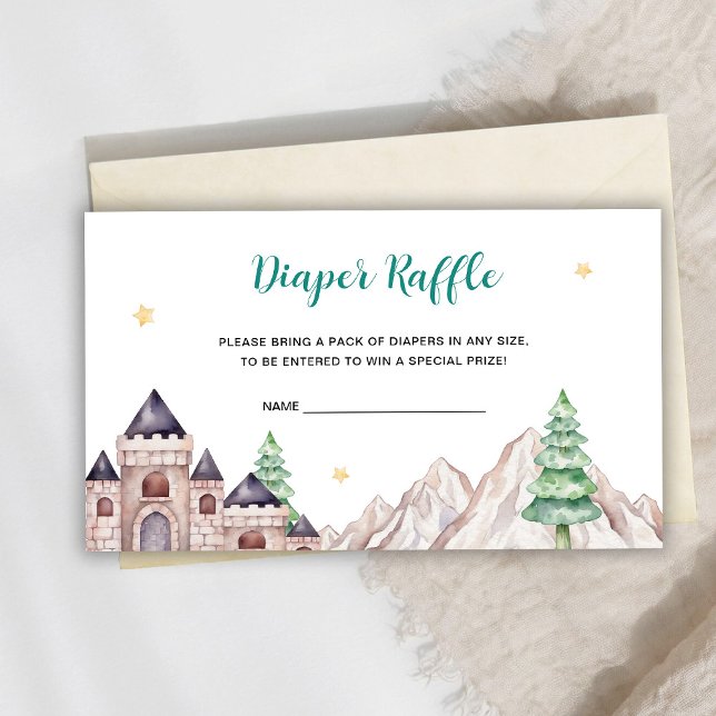 Baby Dragon Castle Diaper Raffle Enclosure Card (Creator Uploaded)