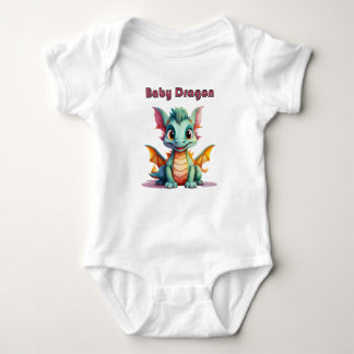 Baby Dragon – Cute Fantasy Character Design Baby Bodysuit