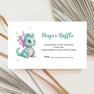 Baby Dragon Diaper Raffle Enclosure Card