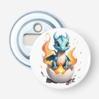 Baby Dragon Fire Egg Fantasy Button