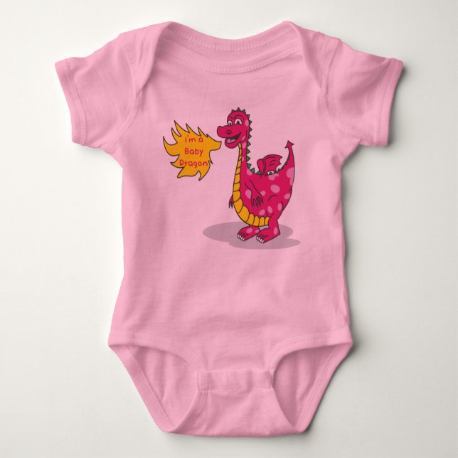 Baby Dragon - Girl Baby Bodysuit (Front)