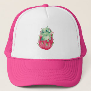 Baby Dragon in a Dragon Fruit T-Shirt Trucker Hat