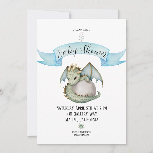 Baby Dragon Invitation (Front)