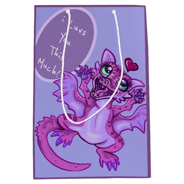 Baby Dragon Love Medium Gift Bag (Front)