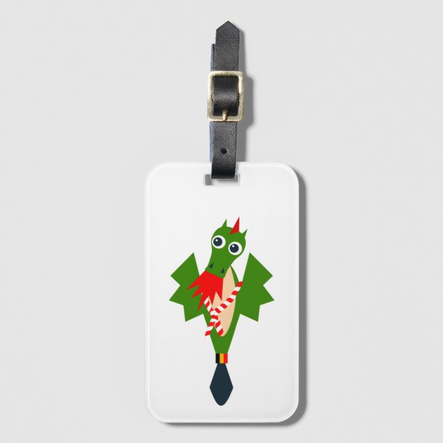 Baby dragon luggage tag (Front Vertical)