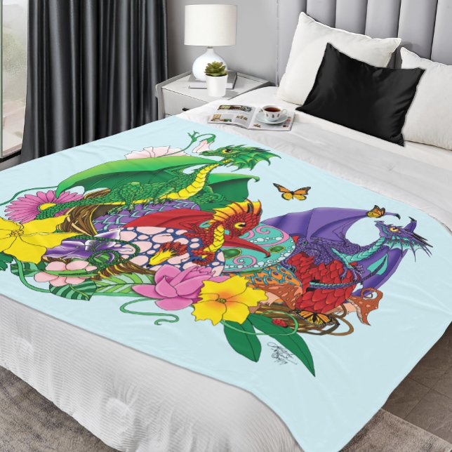 Baby Dragon Nest Fantasy Fleece Blanket (Creator Uploaded)