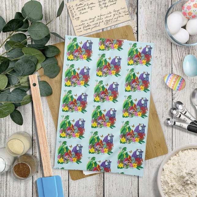 Baby Dragon Nest Fantasy Tea Towel (Creator Uploaded)