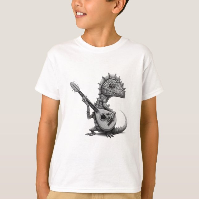 baby dragon playing guitar T-Shirt (Front)